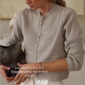 Massimo Dutti Knit Cardigan with Cermaic Buttons